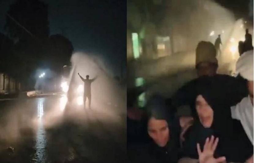 اڈیالہ کے قریب پولیس کا پی ٹی آئی کے دھرنے پر واٹر کینن کا استعمال، کارکنوں کا پتھراؤ، دھرنا ختم