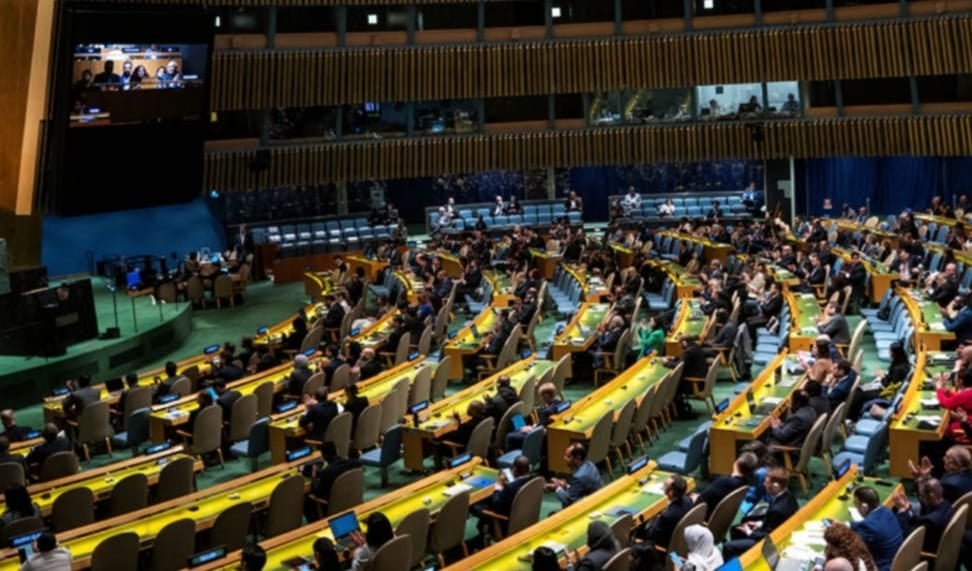 اقوام متحدہ میں فلسطینی عوام کے حق خود ارادیت کی توثیق کی قرارداد بھاری اکثریت سے منظور