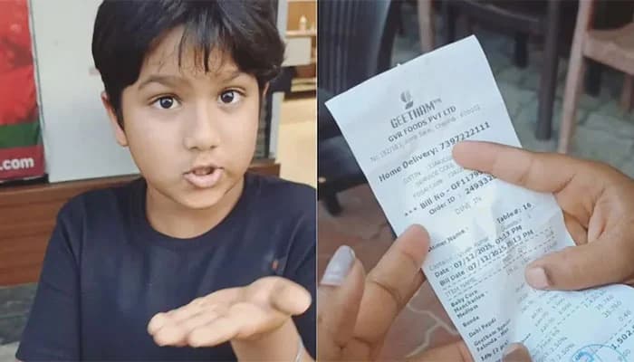 نیوزی لینڈ سے آیا بچہ بھارت میں کھانے کا بل دیکھ کر کیوں دنگ رہ گیا؟ دلچسپ وجہ جانیے!!