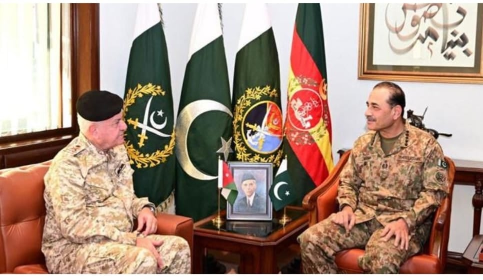 فیلڈ مارشل سید عاصم منیر سے اردن کے چیئرمین جوائنٹ چیفس آف اسٹاف کی ملاقات